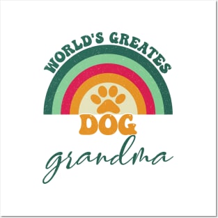 World's Greatest Dog Grandma  Cute Dog Owner Posters and Art